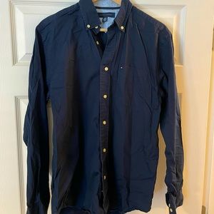 Mens Tommy Hilfiger navy dress shirt